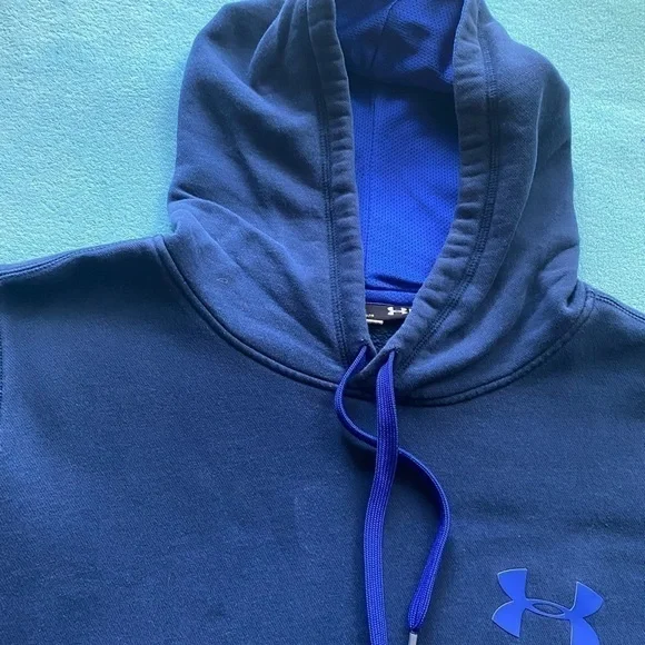 UNDER ARMOUR -MENS BLUE PULLOVER SWEATSHIRT-SIZE LARGE - Picture 4 of 6